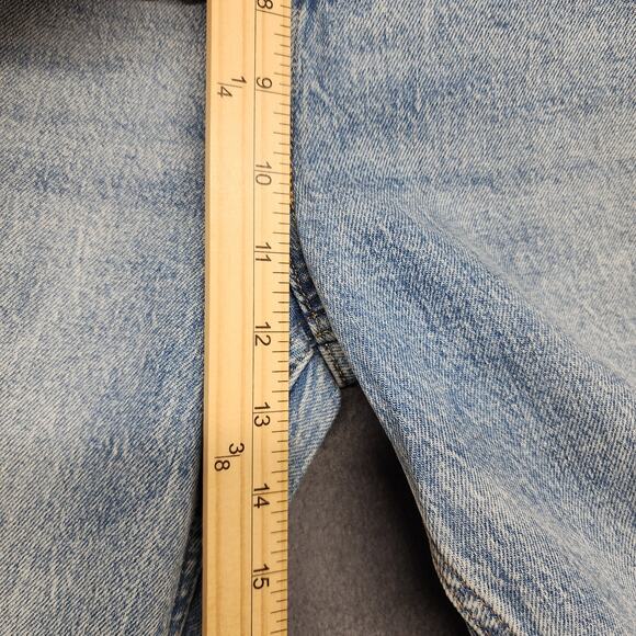 Aeropostale Jeans Women 12 High Rise Flare Blue Light Washed Distressed Western - Picture 8 of 16